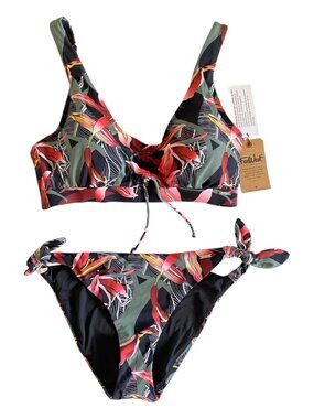 FarWest Boho Tropical Print Bikini Two Piece Set - NWT - M